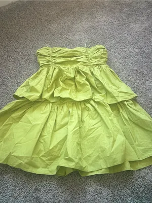 Endless Rose Lime Green Tiered Mini Dress thumbnail 3