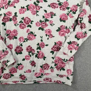 Show Me Your Mumu Theo Sweatshirt Women's Small Pink Roses Crew Neck Long Sleeve thumbnail 3
