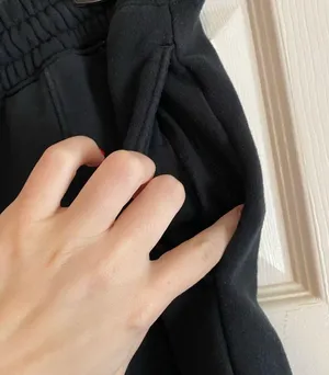 Soft A&F collection large long black wide leg sweatpants thumbnail 5