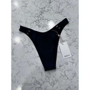 NWT Quince Black Italian High-Leg Ring Bikini Bottom XS thumbnail 3