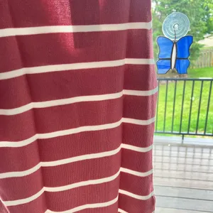 Amazon Striped Pink and White Sleeveless Dress thumbnail 6