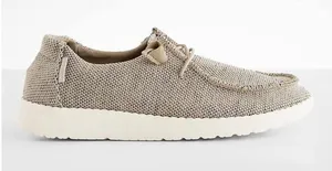 Hey Dude Size‎ 8 Wendy Loafers Sox Beige Knit Slip On Shoes Lightweight Women's thumbnail 1