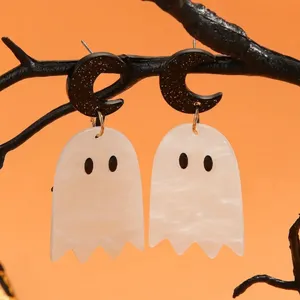 Boutique BLACK MOON GHOST  acrylic earrings thumbnail 3
