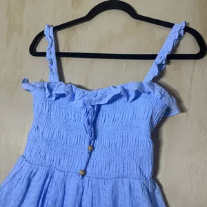Indikah Tamika Blue Mini Flowy Dress‎ Women’s Size Large NWT thumbnail 2