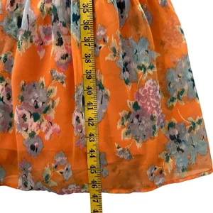Lauren Conrad Womens Ruffle Floral Midi Dress Size S Cottage Boho Romantic thumbnail 9