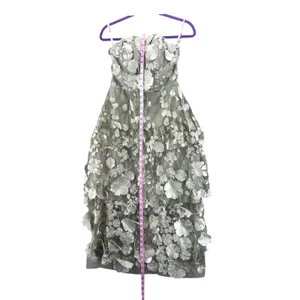 Fairy Floral Fantasy Midi Dress 2 Corsette Back Dusty Sage Embroidery Tulle thumbnail 14