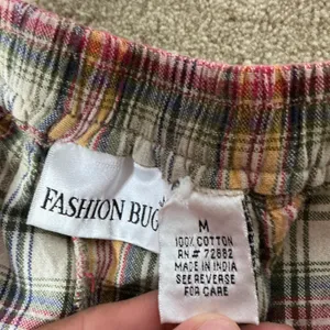 Fashion Bug Granola Plaid‎ Casual Shorts Womens M Multi-Color Elastic Cotton thumbnail 4