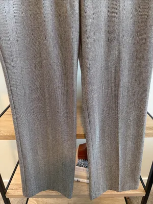 Express Editor Wide Leg Mid Rise Jacquard Woven Career Dress Pant Trouser, 12 thumbnail 3