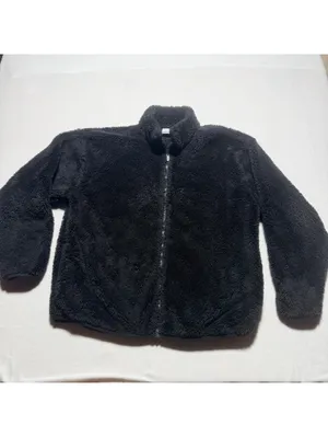 NK Victoria’s Secret Women’s Black Sherpa Fleece Full Zip Jacket Size M thumbnail 5