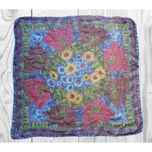 Kenzo Handkerchief Scarf Floral Women Large Semi Sheer Vintage Luxury Old Money thumbnail 8