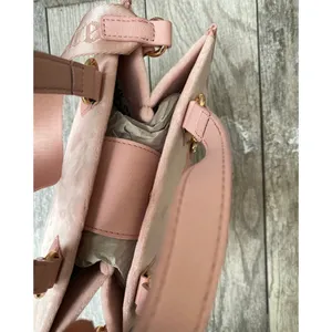 Juicy Couture Pink Diamond Velour Tote – Logo Strap & Heart Charm thumbnail 5