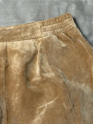 Margaret Godfrey Vintage Leather Suede Tan Pants - Size 4 thumbnail 2