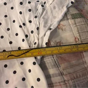 Brandy Melville White Top with Black Dots thumbnail 3