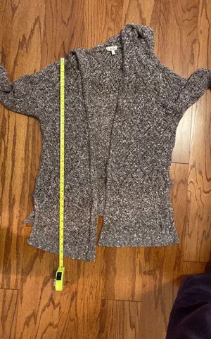 Mudd purple/cream cardigan sweater- size large thumbnail 9