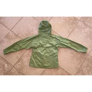ISIS Waterproof Women’s Jacket Medium Green Hooded Pockets Zip Shell FLAW thumbnail 7
