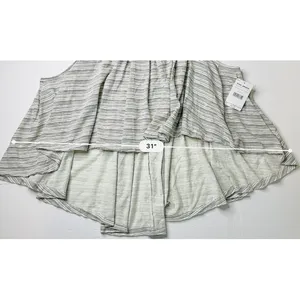 Free People Turn it Up Cream Striped High-low Tank Top SMALL‎ NWT Baggy Y2k thumbnail 10