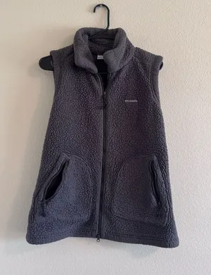 Columbia Charcoal Sherpa Fleece Vest - Dark Gray thumbnail 1