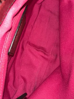 Vintage Y2K Coach Signature Burgundy Optic Suede Shoulder Bag thumbnail 6