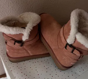 Koolaburra Suede Ankle Boot with Buckle in Rose Pink Size 7.5 thumbnail 1