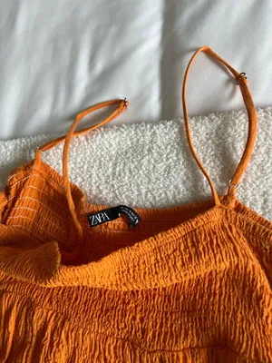 ZARA Orange Dress Mini thumbnail 2
