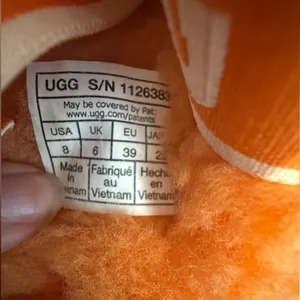 UGG Disco Knot Slides Orange Platform Sandal Sheepskin Fluffy Size 8 thumbnail 7