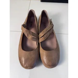 NWOT Abeo Talia Earthy Flats 7.5 Mary Jane‎ Leather Brown Comfort Minimalist thumbnail 2