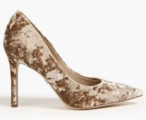 Sam Edelman Hazel pointed-toe pumps shimmering Prosecco crushed velvet Size 8.5 thumbnail 1