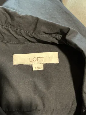 LOFT Black Maxi Shirt Dress thumbnail 7