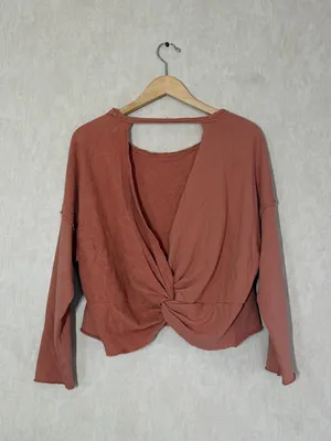 aerie Women’s Weekend Pretty Back Sweatshirt Longsleeve in Clay S thumbnail 5