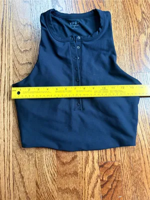 Abercrombie & Fitch YPB sculptLUX Plunge Henley Slim Tank – Black – Small thumbnail 9