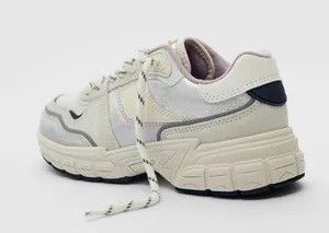 Zara iridescent piece sneaker silver (Size 5) New with tag thumbnail 5
