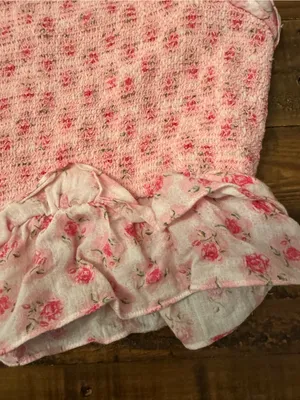 LOVESHACKFANCY Wrennly Crop Smock Top‎ thumbnail 3