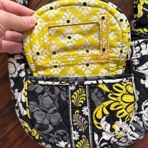Vera Bradley Retired Baroque Green Black White Swirl Rounded Crossbody Bag thumbnail 5