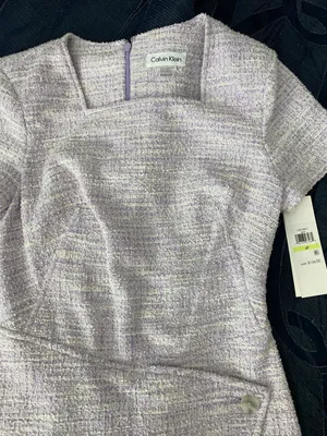 Calvin Klein Lavender Classy Tweed Dress thumbnail 3