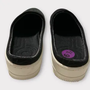 NIKE AIR FORCE 1 LOVER XX Black Leather‎ Padded Slides Mules US 6.5 $130 NWOB thumbnail 4