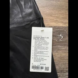 Lululemon Align High Rise 28” Shine Radiate Foil Black Size 2 NWT thumbnail 4