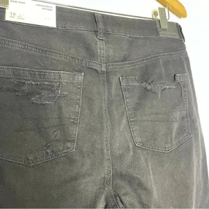 American Eagle Mom Jeans Black Distressed Denim Size 10 / 29 Long NWT thumbnail 5