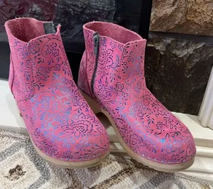 Hanna Andersson Size 36 Clog Boots Womens PINK BLUE ANKLE BOOTIES thumbnail 1