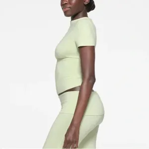 NWT SKIMS Cotton Jersey T-Shirt In Pistachio XS ( SOLD OUT) thumbnail 2