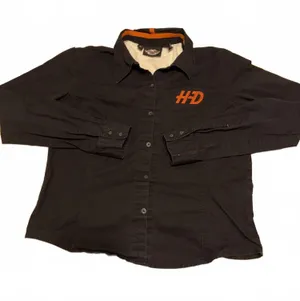 Harley-Davidson VtG Y2K Womans XL Embroidered Button-Up Shirt HD Logo thumbnail 1