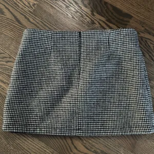 Brandy Melville wool gingham black and white checkered mini skirt thumbnail 3