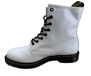 Dr. Martens 1460 Smooth Leather Lace Up Boots Women's Size 11‎ White NWB Combat thumbnail 1