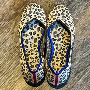 Rothy's The Flat Leopard Print Knit Round Toe Ballet Flats Size 7 thumbnail 2