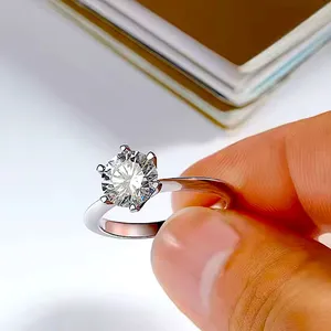 2 Carat‎ Platinum Solitaire Simulated Diamond Engagement Wedding Ring, Size 10 thumbnail 7