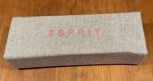 ESPRIT Eyeglass Case Glasses Khaki Beige Hard Canvas Magnetic Close Sunglasses thumbnail 1