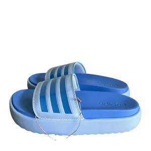 Adidas Adeilette Platform Unisex Blue Slip On Sandals Size 9 or 10 #487 thumbnail 3