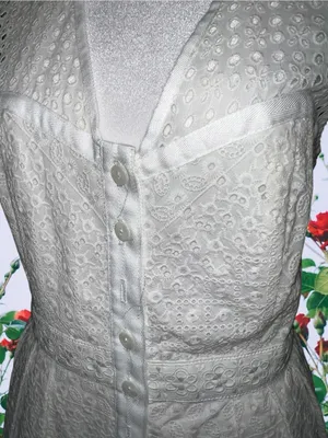 Nanette Lepore Sleeveless White Eyelet Shirt Dress thumbnail 9