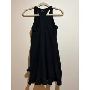 Beyond Yoga Size S Spacedye Ruffled Up High Neck Racerback Dress Black thumbnail 9