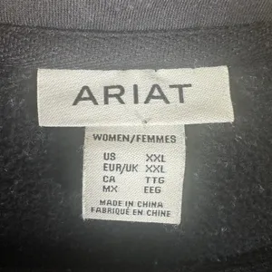 Ariat Essential Hoodie Womens Sz XXL Black W/Brown Logo Cropped Boxy Sweatshirt thumbnail 6