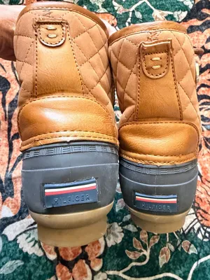Tommy Hilfiger Women's Waterproof Tan Quilted Rubber Duck Rain Boots Size 8M thumbnail 5